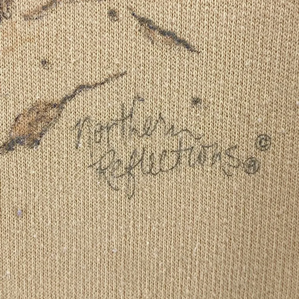 NORTHERN REFLECTIONS Sweatshirt Womens M Fall Floral Sunflower Fleece Yellow VTG - Picture 7 of 14